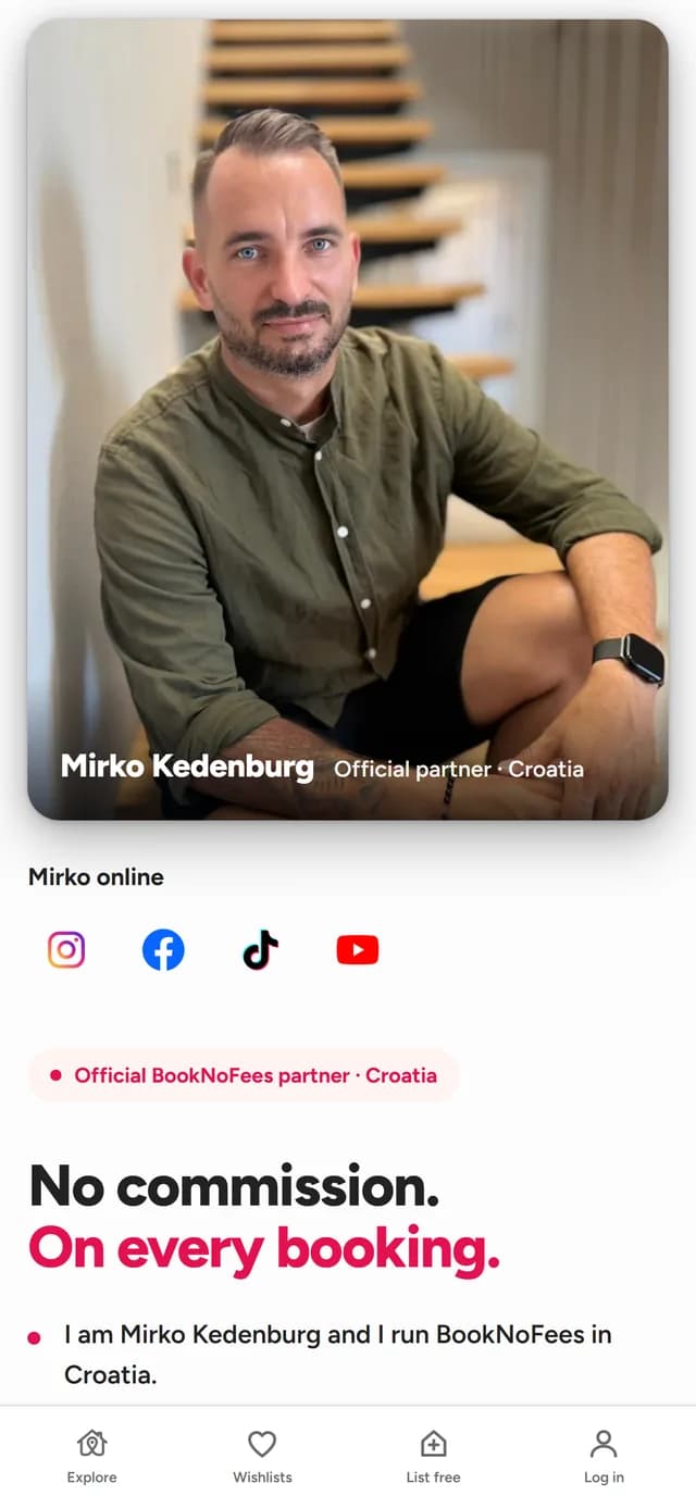 Partneru lapa lietotnē „BookNoFees“