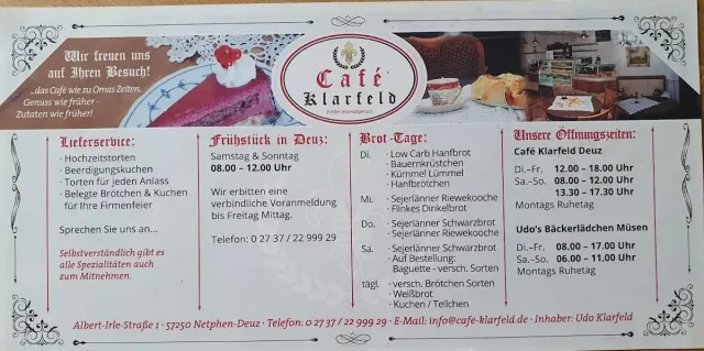 BookNoFees: Restorāns – Café Klarfeld – Hilchenbach – Kafejnīca „Klarfeld”, foto 3