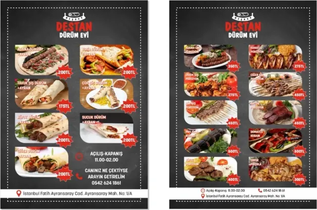 BookNoFees: Uzkodu bārs – Dürümcü - Destan Kebap & Dürüm – Istanbul – Dürüm veikals – „Destan Kebap & Dürüm“, foto 2