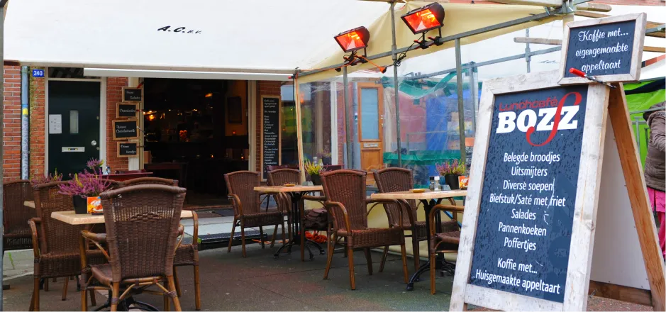 BookNoFees: Kafejnīca – Lunchcafé Bozz – Amsterdam – Pusdienu kafejnīca „Bozz“, foto 1