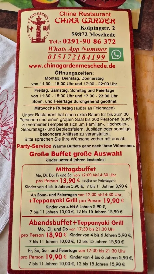 BookNoFees: Restorāns – China Garden – Meschede – Ķīnas dārzs, foto 2
